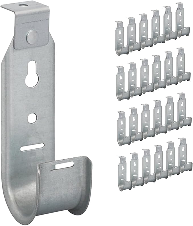 ICC Ceiling Mount J Hook 1 5/16” Without Retainer Clip – Galvanized Steel Cable Management Hooks for Hanging Cable - Rust-Resistant, EIA and TIA Compliant - 1 5/16 Inch 25 Pack