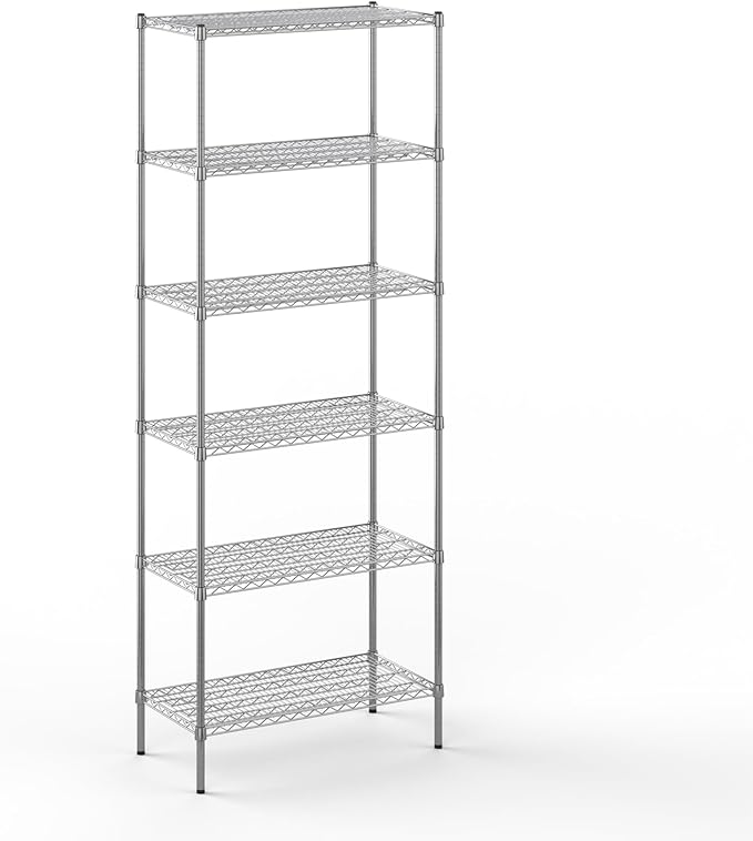 Regal Altair 18" Deep x 36" Wide x 96" Height Wire Shelving Kit | 6-Tier | NSF Commercial Storage Rack Unit