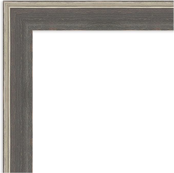 Amanti Art Grey Framed Magnetic Board 25x53 Oversize Vision Board for use with Magnets, 100% Metal Sheet to Display Items as Office Decor or for Home Organization in mudroom, Kitchen or Kids Room