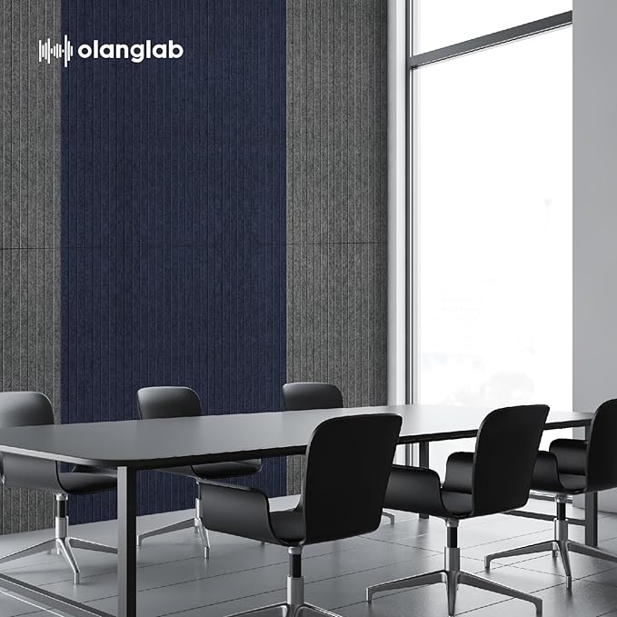 Olanglab Acoustic Wall Panels 10 Pack, 48 x 24 per Acoustic Panels Sound Absorbing, Decorative Sound Panels for Home Studio and Office, Dark Blue