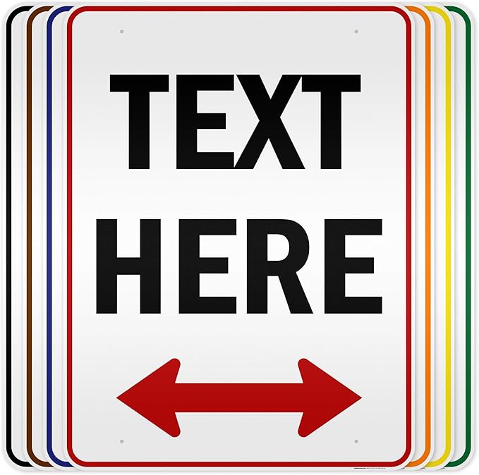 Custom Arrow,Custom Directional Sign, Two Way Arrow,36x48 Inches, Reflective, Rust Free DiBound, Fade Resistant, Made in USA by My Sign Center