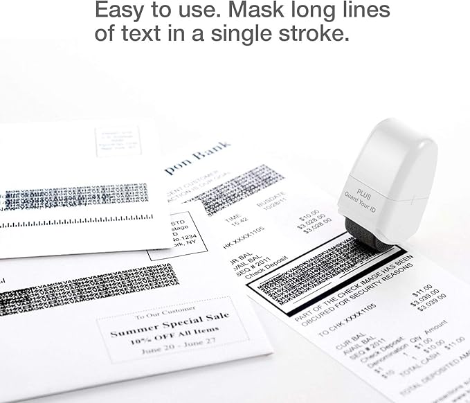 Guard Your ID Identity Protection Stamp Roller, Deluxe Multi-Color 4-Pack