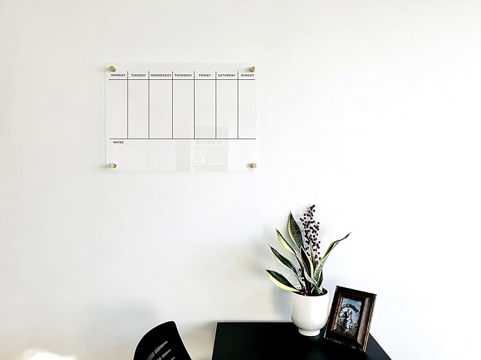 WEEKLY PLANNER Acrylic Wall Personalized Calendar 2026 Personalized Dry Erase Board Wall Calendar Weekly Calendar Housewarming Gift
