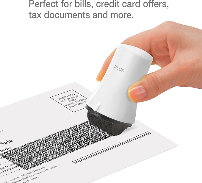 Guard Your ID Wide Advanced Roller 2.0 Identity Theft Prevention Security Stamp White