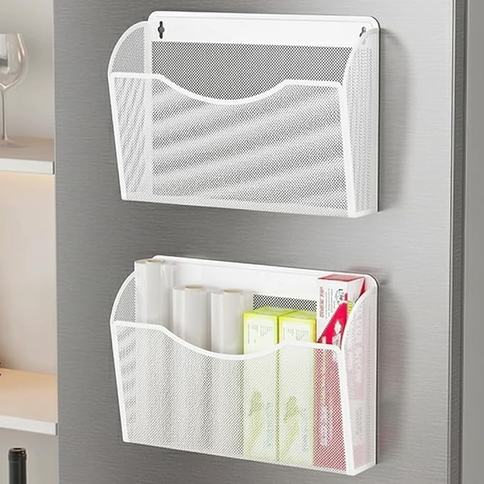 MINDEPOT Magnetic Wall File Organizer,Hanging Wall Mounted File Folder Binder Holder Mail Organizer for Office,Home and School Supplies