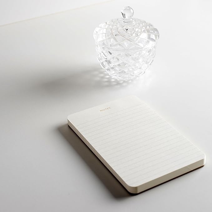 Pinesman - Elegant Desk Notepads for Professionals, Executive's Memo Pads, Minimalist, Gold Foiled, Lined Layout, 3 Pack, 225 Sheets Total (75 Each), 6.3" x 3.9”, 80 GSM, Eco-friendly, FSC™ Certified