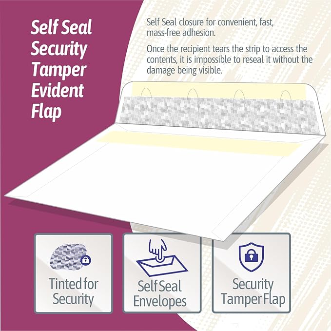 NextDayLabels - W-2 4-Up Employee Tax Forms, Instructions on Back" for 2025, for Laser/Inkjet Printer. Compatible with QuickBooks and Accounting Software ETC. (Pack of 25 Sheets & Self Seal Envelopes)