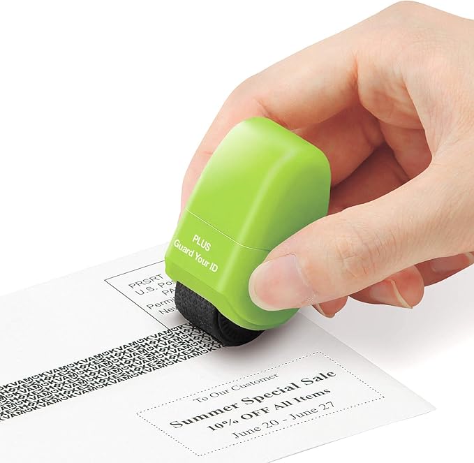 Guard Your ID Identity Protection Stamp Roller, Green, IS-520CM