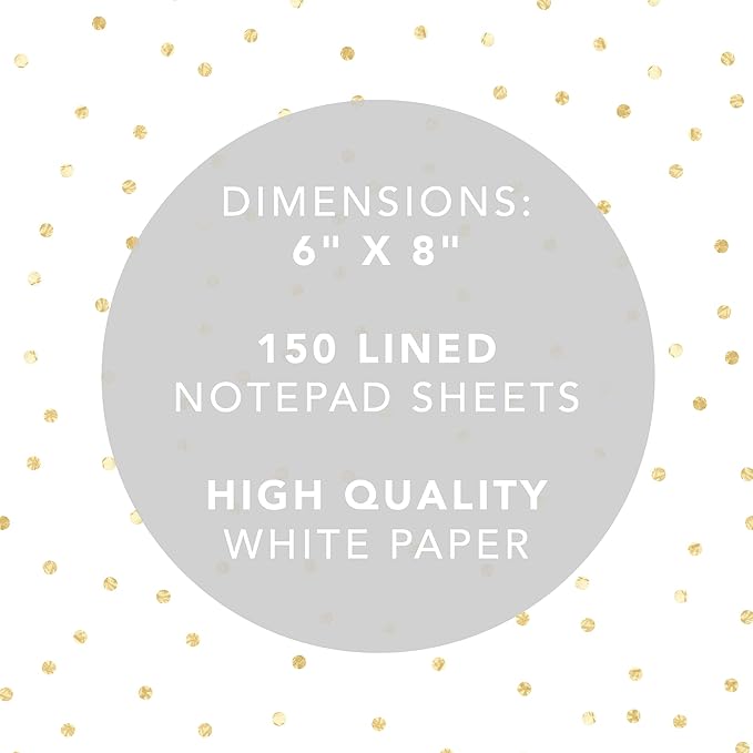 Graphique Large Notepad, Chambray - Notepad with 150 Tear-Off Sheets, 6" x 8" - Perfect for Lists, Notes, and More (LNP162)