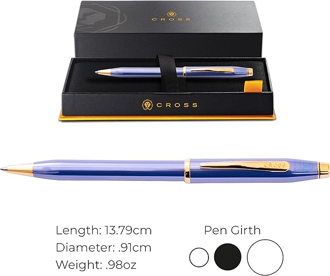 Cross Century II Lavender Blue with 23KT Gold Plated Appointments Ballpoint Pen