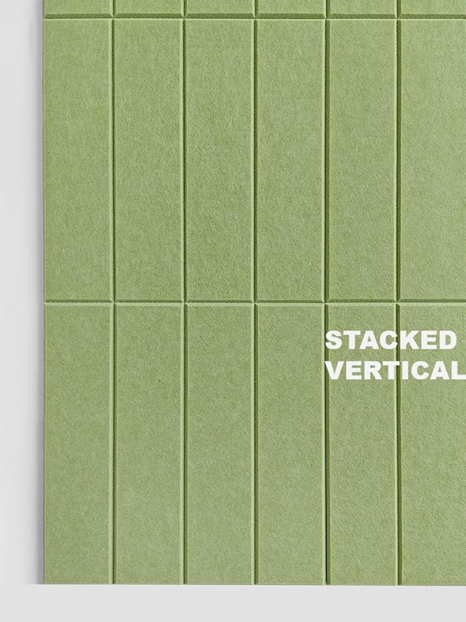 DECORITA Felt Bulletin Board Tiles | Modern Cork Board Alternative | Large Cork Boards for Walls | Aesthetic Felt Wall Panels for Office & Home Decor | Pinboard & Photo Board (12-Pack) | Spring Green