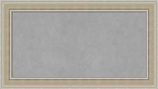 Amanti Art Silver Framed Magnetic Board 16x28 Small Vision Board for use with Magnets, 100% Metal Sheet to Display Items as Office Decor or for Home Organization in mudroom, Kitchen or Kids Room