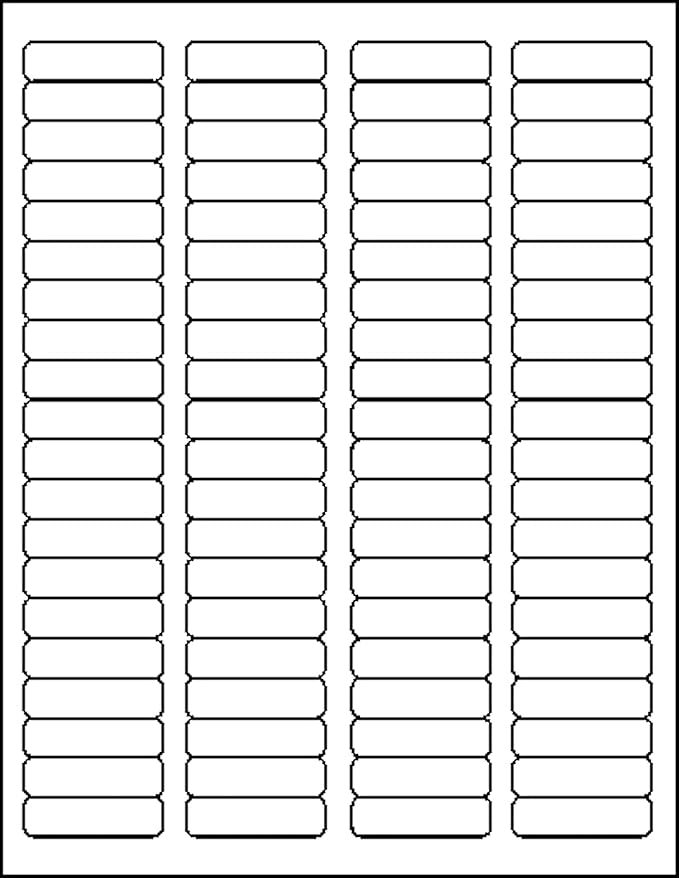 Printable Labels for Mailing - Laser/Ink Jet Compatible Shipping Address Return Labels, 80 per Sheet, 1/2 x 1-3/4", Box of 250 Pages/20000 Labels, White