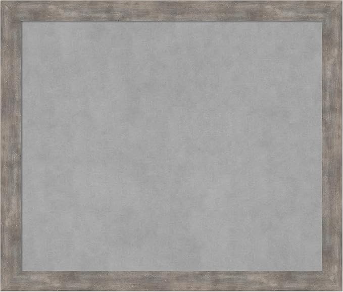 Amanti Art Silver Framed Magnetic Board 23x27 Medium Vision Board for use with Magnets, 100% Metal Sheet to Display Items as Office Decor or for Home Organization in mudroom, Kitchen or Kids Room