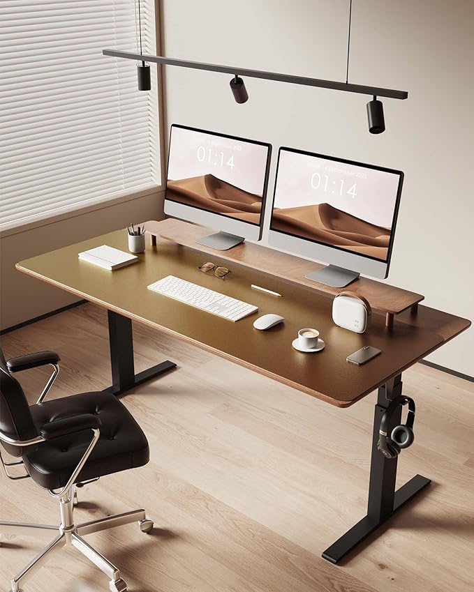 YSAGi Leather Desk Pad Protector, Office Desk Mat, Large Mouse Pad, Non-Slip PU Leather Desk Blotter, Laptop Desk Pad, Waterproof Desk Writing Pad for Office and Home (Bronze, 47" x 17")