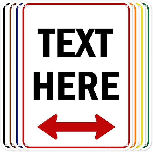 Custom Arrow,Custom Directional Sign, Two Way Arrow,18x24 Inches, 55 mil thick HDPE (high density polyethylene) Made in USA by My Sign Center