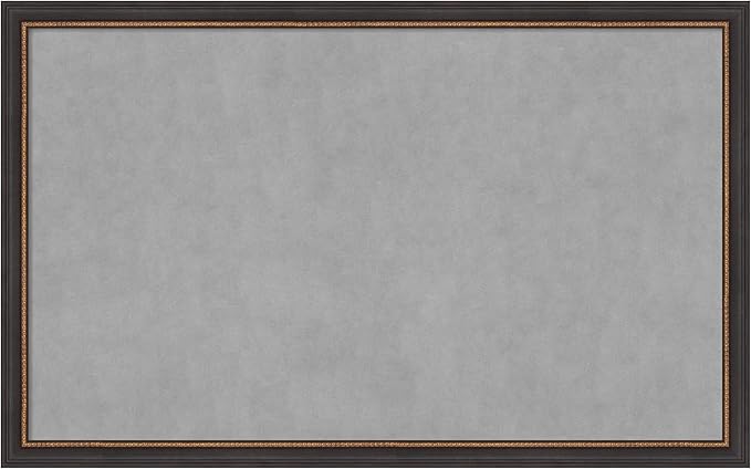 Amanti Art Black Framed Magnetic Board 27x43 Large Vision Board for use with Magnets, 100% Metal Sheet to Display Items as Office Decor or for Home Organization in mudroom, Kitchen or Kids Room