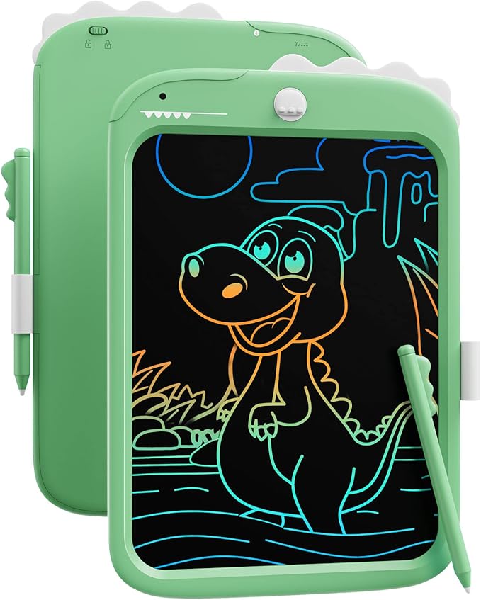 LCD Writing Tablet Dinosaur Toy for Kids,10 inch Doodle Board Drawing Pad Tablet with Lock Function, Erasable, Portable, Educational Learning Toy Gifts for 3 4 5 6 Years Old Boys Girls (Green)