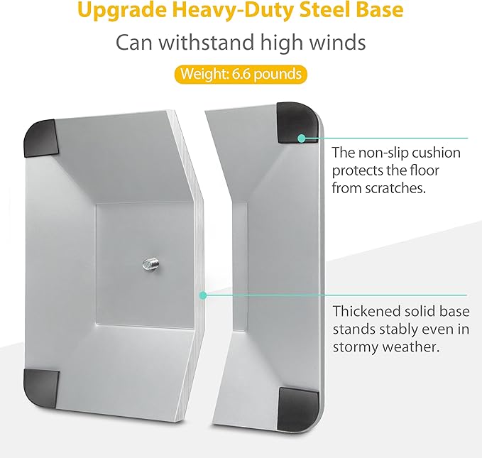 VAIIGO 8.5"x11" Pedestal Poster Stand with Heavy Duty Solid Steel Base, Adjustable Floor Standing Sign Holder for Vertical and Horizontal Display, Silver 3Pack
