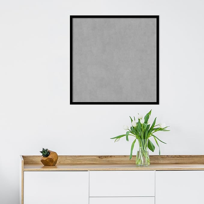 Amanti Art Black Framed Magnetic Board 25x25 Medium Vision Board for use with Magnets, 100% Metal Sheet to Display Items as Office Decor or for Home Organization in mudroom, Kitchen or Kids Room