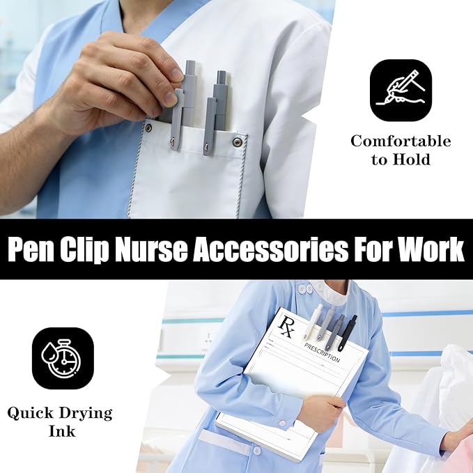Piochoo Gel Pens, 8Pcs Quick Dry Black Ink Soft Touch Best Pen for Smooth Writing Journaling, Note Taking, School Supplies, Cute Office Pens for Men Nurse Aesthetic