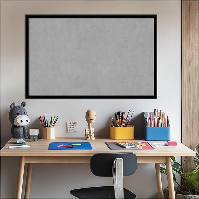 Amanti Art Black Framed Magnetic Board 21x33 Large Vision Board for use with Magnets, 100% Metal Sheet to Display Items as Office Decor or for Home Organization in mudroom, Kitchen or Kids Room