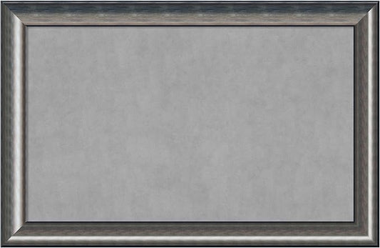 Amanti Art Silver Framed Magnetic Board 30x46 Large Vision Board for use with Magnets, 100% Metal Sheet to Display Items as Office Decor or for Home Organization in mudroom, Kitchen or Kids Room