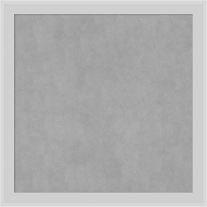 Amanti Art Silver Framed Magnetic Board 13x13 X-Small Vision Board for use with Magnets, 100% Metal Sheet to Display Items as Office Decor or for Home Organization in mudroom, Kitchen or Kids Room