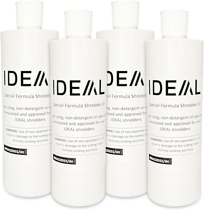 IDEAL Maintenance Bundle: AC0901H Gusseted Shredder Bags 40x14x48 Case 80 56-Gallon + High-Cling Lubricating Oil 6 Quart Bottles IDEACCED21/6H Compatible 2604, 3105, 4001 4003 4005, 4108