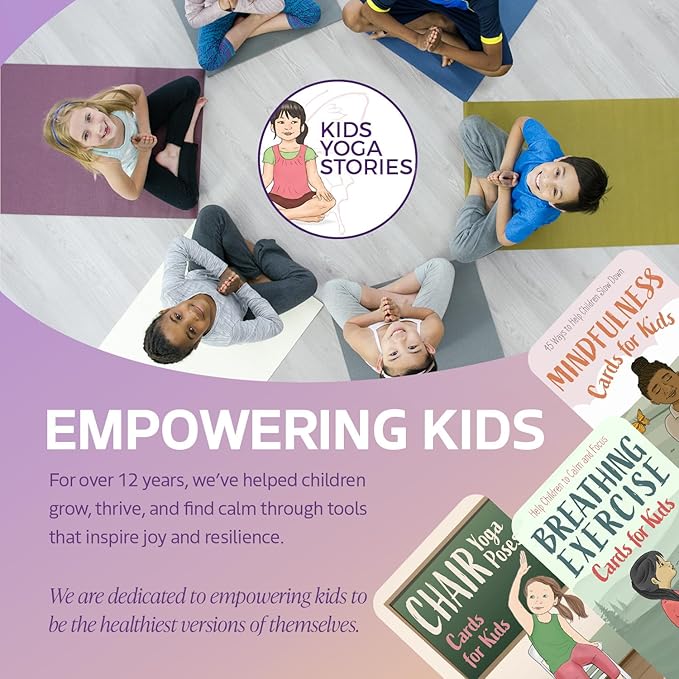 Mindfulness Cards for Kids, Meditation and Brain Focus for Yoga Classroom, Calm Corner Kit, Play Therapy, Affirmation Cards, Social Emotional Games, Mind Brain Emotion Connection, or Relaxation