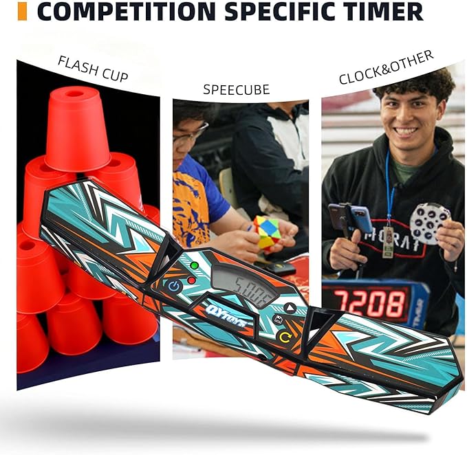 Professional Speed Cube Timer,Touch Control Timer with Display,Cube Race Stack Competition a Great Gift for Boys and Girls