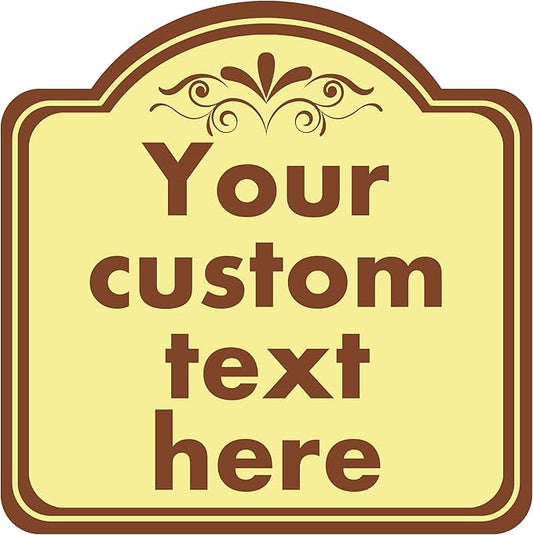 HK SIGNS Custom Weatherproof Sign, Aluminum, 10*10 Inch, Indoor & Outdoor, Office, Home, Business, Delivery