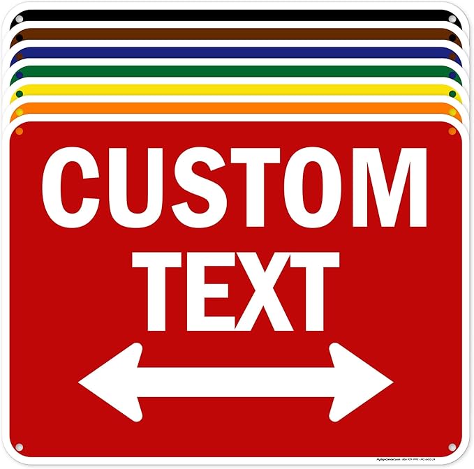 Custom Arrow,Custom Directional Sign, Two way Arrow,18x24 Inches, 55 mil thick HDPE (high density polyethylene) Made in USA by My Sign Center