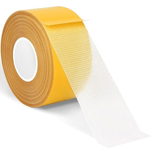 KAIYUER Thin Double Sided Rug Tape Heavy Duty,2" x 66 FT,Carpet Tape for Rug Fixed,Wall,mats and Woodworker, Super Sticky Cloth Tape,Residue Free