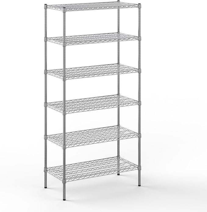 Regal Altair 18" Deep x 36" Wide x 74" Height Wire Shelving Kit | 6-Tier | NSF Commercial Storage Rack Unit