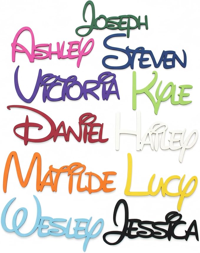 Personalized Wooden Name Sign Custom Wood Nursery Kids Room Wall Decor Plaque