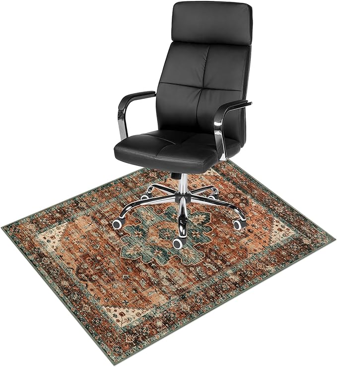 Anidaroel 36"x48" Chair Mat for Hardwood Floor/Tile Floor, Desk Chair Mat for Hard Floors, Under Desk Rug Protector for Rolling Chair, Computer Gaming Chair Mats, Low Pile Carpet Floor Mat