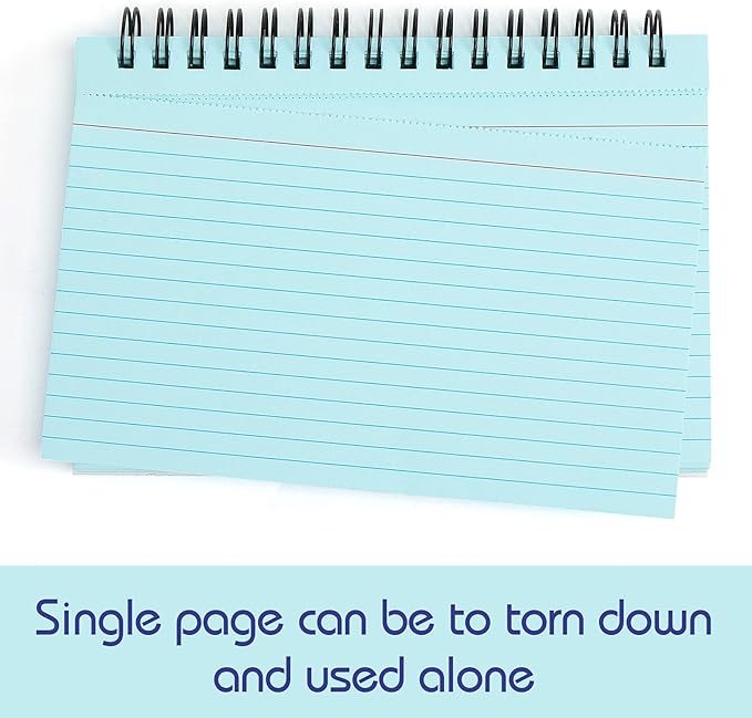 Koogel 400PCS Colored Index Cards, 4x6 Ruled Index Cards with Rings for Back to School, Heavy Notecard Study Flashcard with Waterproof Cover for Studying To Do List School College Supplies, 4 Colors