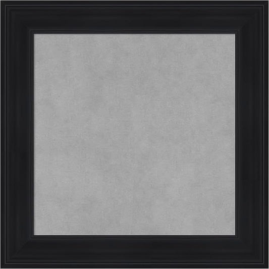 Amanti Art Black Framed Magnetic Board 21x21 Small Vision Board for use with Magnets, 100% Metal Sheet to Display Items as Office Decor or for Home Organization in mudroom, Kitchen or Kids Room