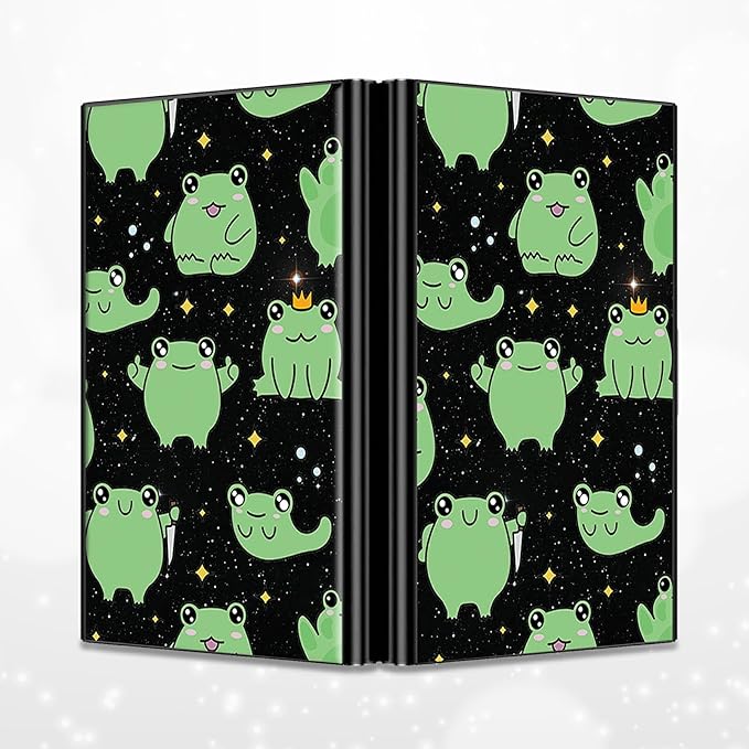 BWEGRHE Slim Credit Card Holder, Princess Frog RFID Blocking Metal Wallet for Men & Women, Aluminum Minimalist Hard Case Pocket-Sized Business Cards Organizer (Fits Up to 10 Cards)