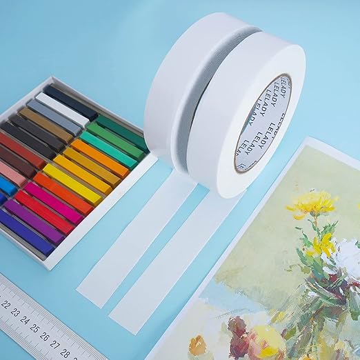 LELADY Double Sided Tape 1 Inch x 40 Yards- 2 Rolls Double-Sided Adhesive Sticky Tape, High Adhesive Double-Sided Tape, for Arts, Crafts, Office School Stationery Supplies