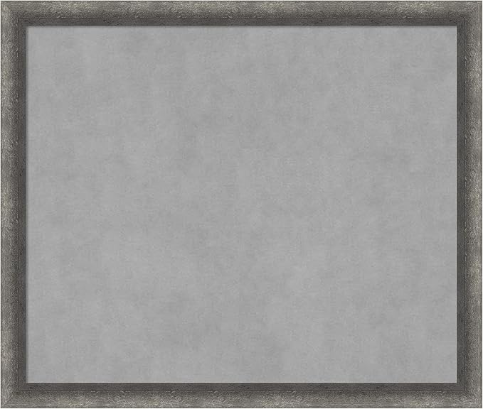 Amanti Art Grey Framed Magnetic Board 22x26 Medium Vision Board for use with Magnets, 100% Metal Sheet to Display Items as Office Decor or for Home Organization in mudroom, Kitchen or Kids Room