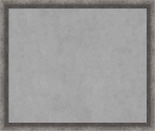Amanti Art Grey Framed Magnetic Board 22x26 Medium Vision Board for use with Magnets, 100% Metal Sheet to Display Items as Office Decor or for Home Organization in mudroom, Kitchen or Kids Room