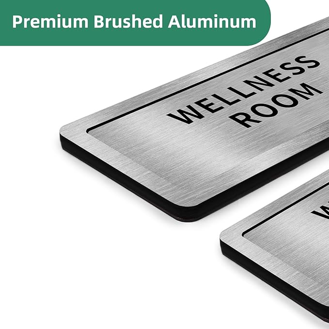 WeddingSteps Office Sign for Door Conference Room Sliding Door Signs In Use/Available DoNotDisturbSliderDoorSign,OfficeDoorSigns,Meeting inProgressBrushedSilverDoorSign,8.2""x2.7""