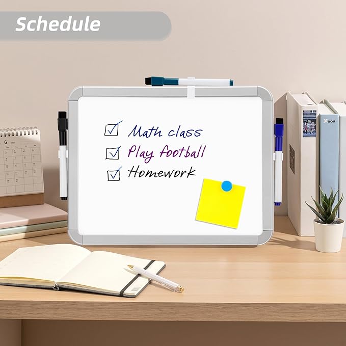 VUSIGN Small Dry Erase Whiteboard, 8.5 x 11 Inches White Board for Kids, Students, Fridge, Locker, Mini Dry Erase Board