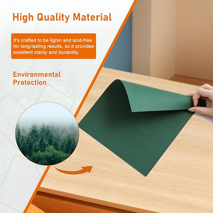 Guakicae 32 Sheets Dark Green Cardstock 8.5 x 11 Certificate Paper, 80lb Heavyweight Green Card Stock for Christmas, DIY Card Making, Invitations, Greeting Cards, Party Decorations