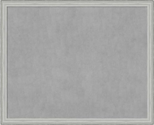 Amanti Art Silver Framed Magnetic Board 35x43 X-Large Vision Board for use with Magnets, 100% Metal Sheet to Display Items as Office Decor or for Home Organization in mudroom, Kitchen or Kids Room