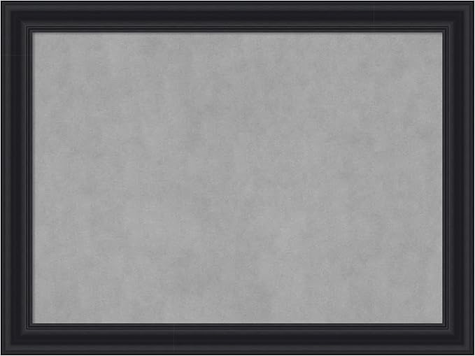Amanti Art Black Framed Magnetic Board 24x32 Medium Vision Board for use with Magnets, 100% Metal Sheet to Display Items as Office Decor or for Home Organization in mudroom, Kitchen or Kids Room