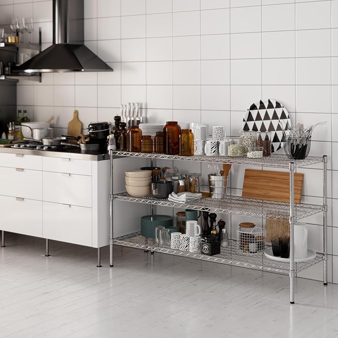 Regal Altair 21" Deep x 60" Wide x 34" Height Wire Shelving Kit | 3-Tier | NSF Commercial Storage Rack Unit