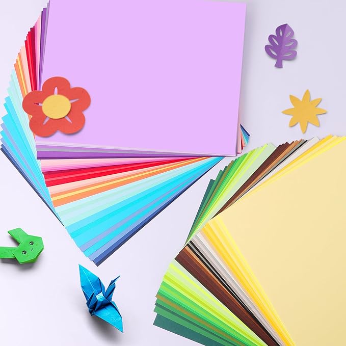 320 Sheets 8.5" X 11" Colored Cardstock, 80 Assorted Colors 180 GSM/65 LB Construction Paper Card Stock Printer Paper for Printing, Card Making, DIY Crafts, Kids School Supplies,Party Decorations